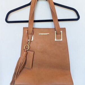 STEVE MADDEN Camel Color Faux Vegan Leather Shoulder Bag